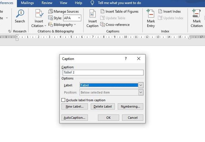 Cara Membuat Daftar Tabel Otomatis Microsoft Word