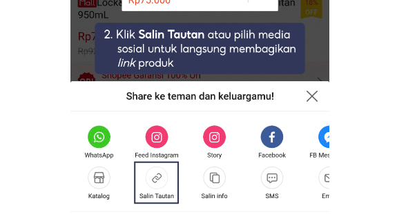 Berikut Cara Salin dan Bagikan Link Toko atau Produk untuk Program Afiliasi Penjual Shopee Terbaru/ Tangkap Layar Shopee.co.id