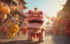 ILUSTRASI: Pertunjukan barongsai yang memiliki kisah mitologis dibelakangnya. (freepik)