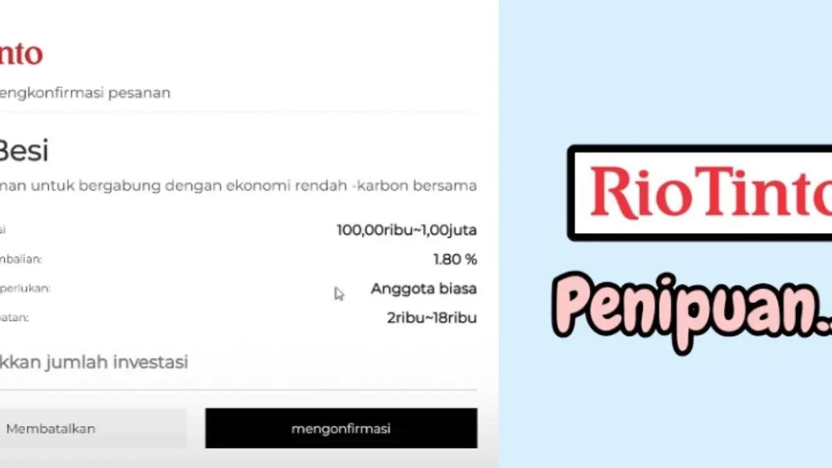 Benarkah Aplikasi Penghasil Uang Rio Tinto Scam?