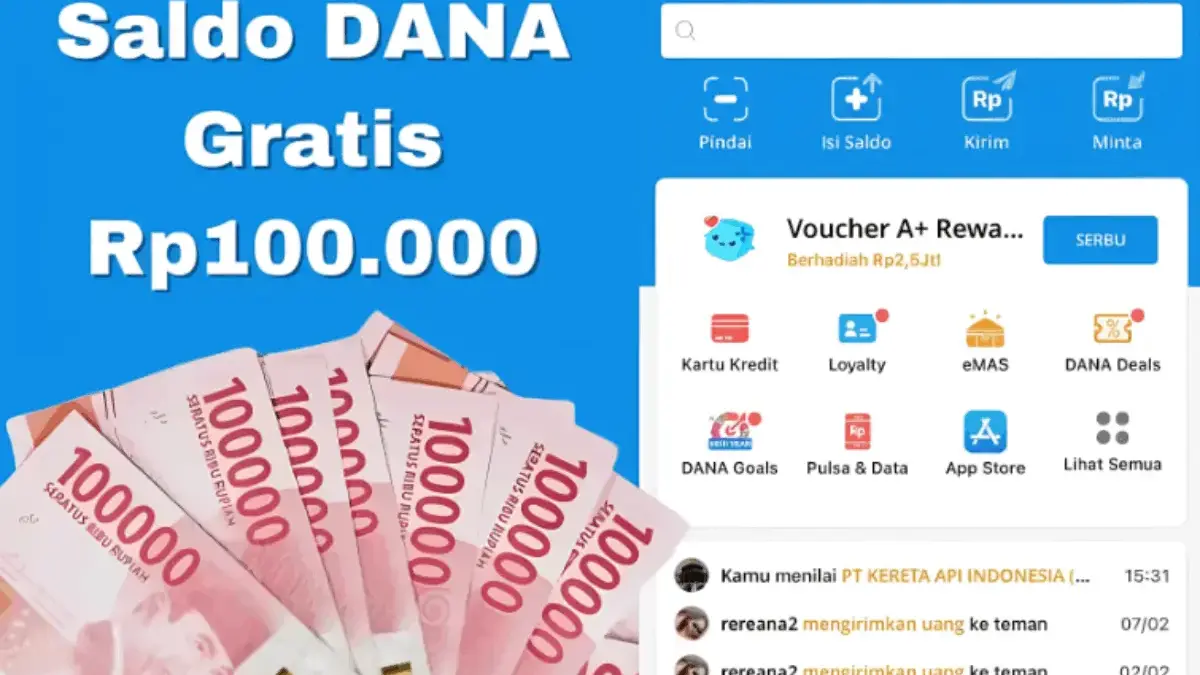 Login Aplikasinya, Rp 100 Ribu Saldo DANA Gratis Siap Cair