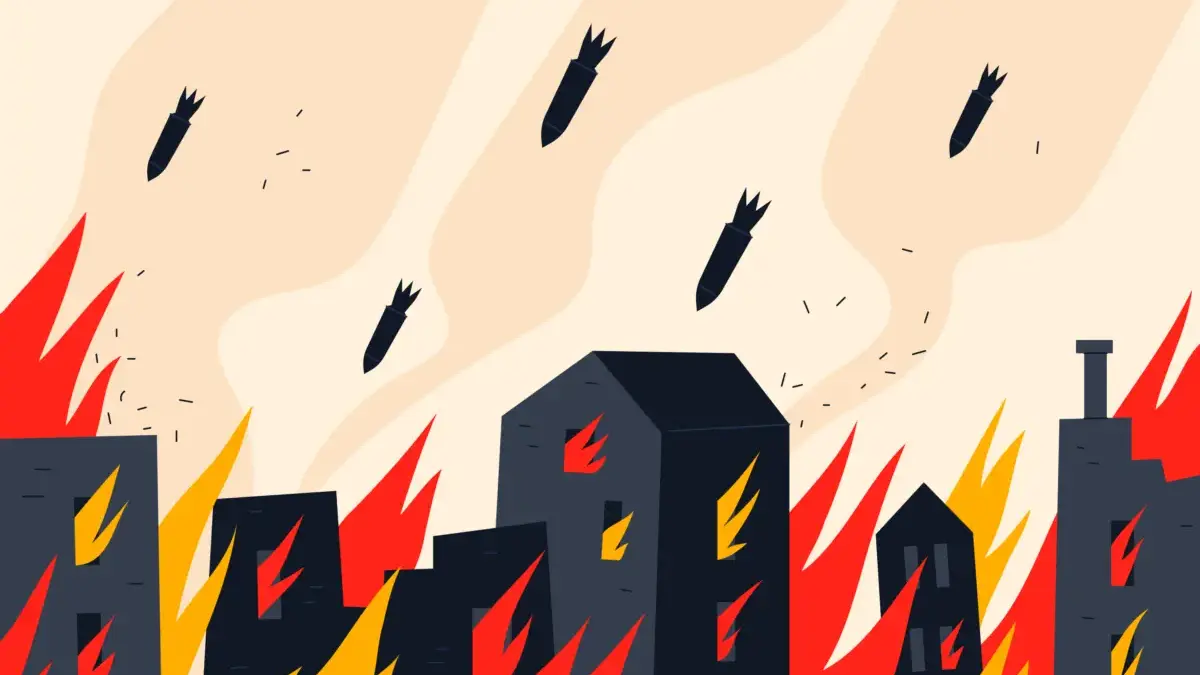 ilustrasi serangan rudal