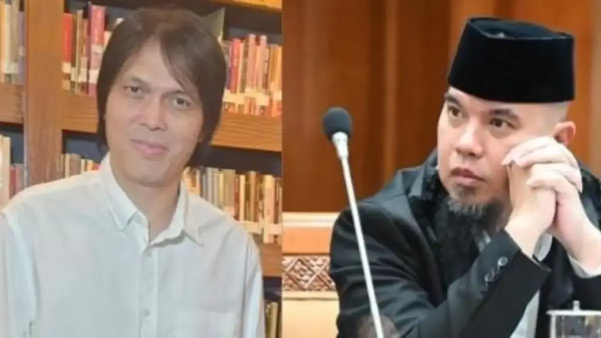 Kolase foto Ahmad Dhani dengan Once Mekel