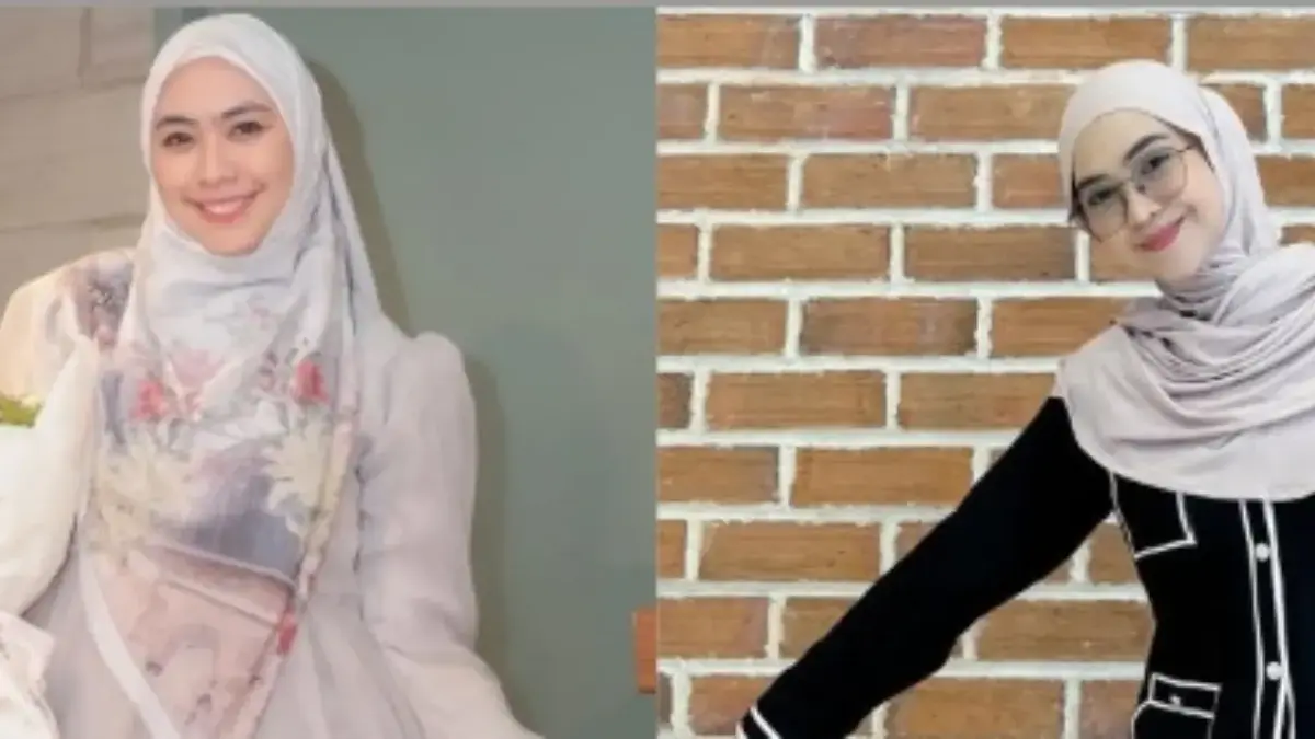Kolase foto Ria Ricis dengan Oki Setiana Dewi