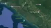 Tangkapan layar foto satelit posisi Pulau Mangkir Gadang, Pulau Mangkir Ketek, Pulau Lipan, dan Pulau Panjang