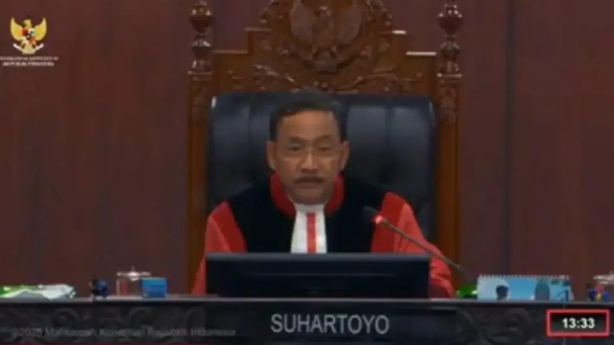 Tangkapan layar suasana sidang gugatan UU TNI