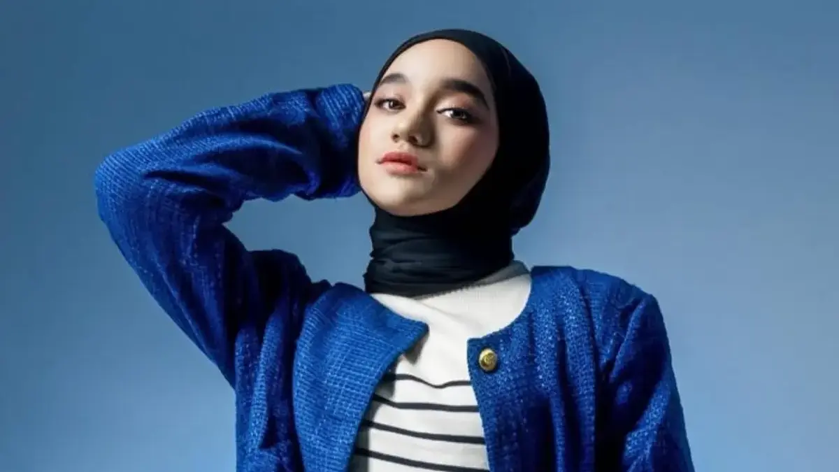 Nabila Taqqiyah saat menjalani sesi pemotretan
