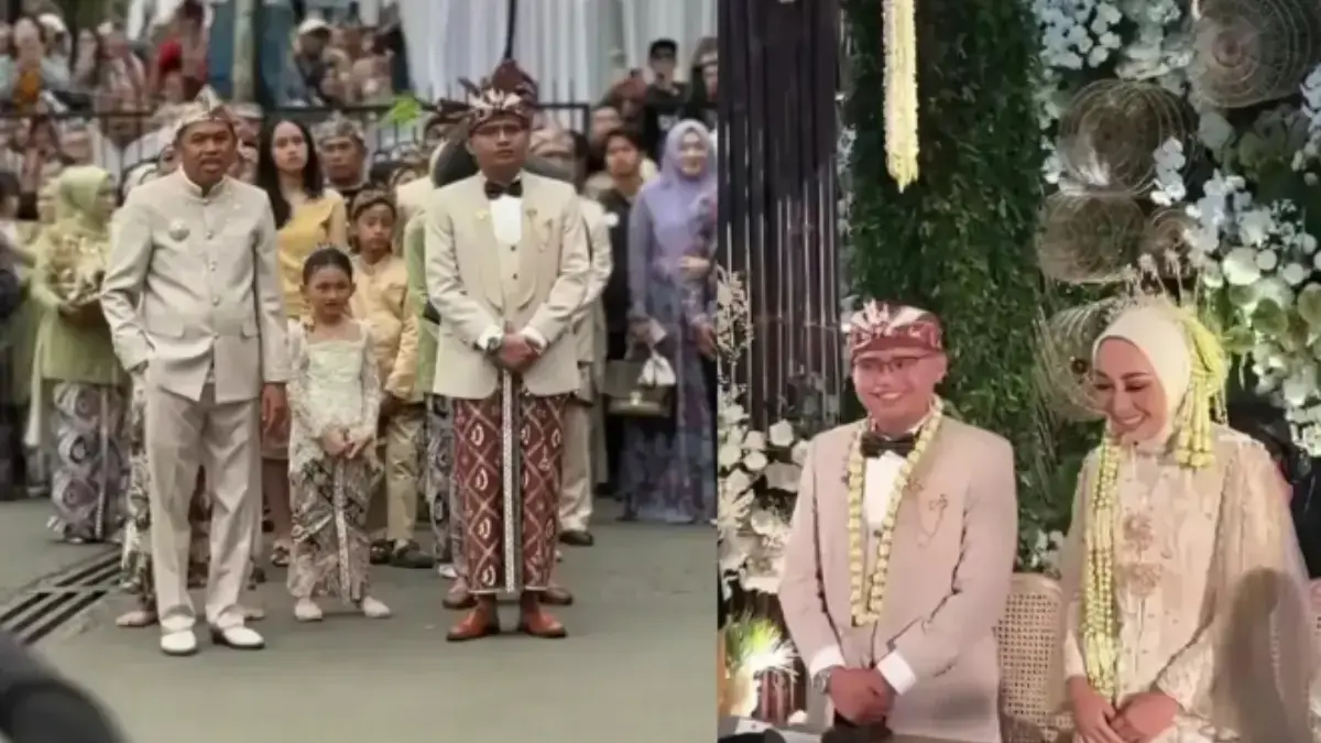 Kolase pernikahan Maula Akbar dengan Putri Karlina