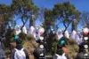 Tangkapan layar rekaman ritual rombongan di Gunung Lawu