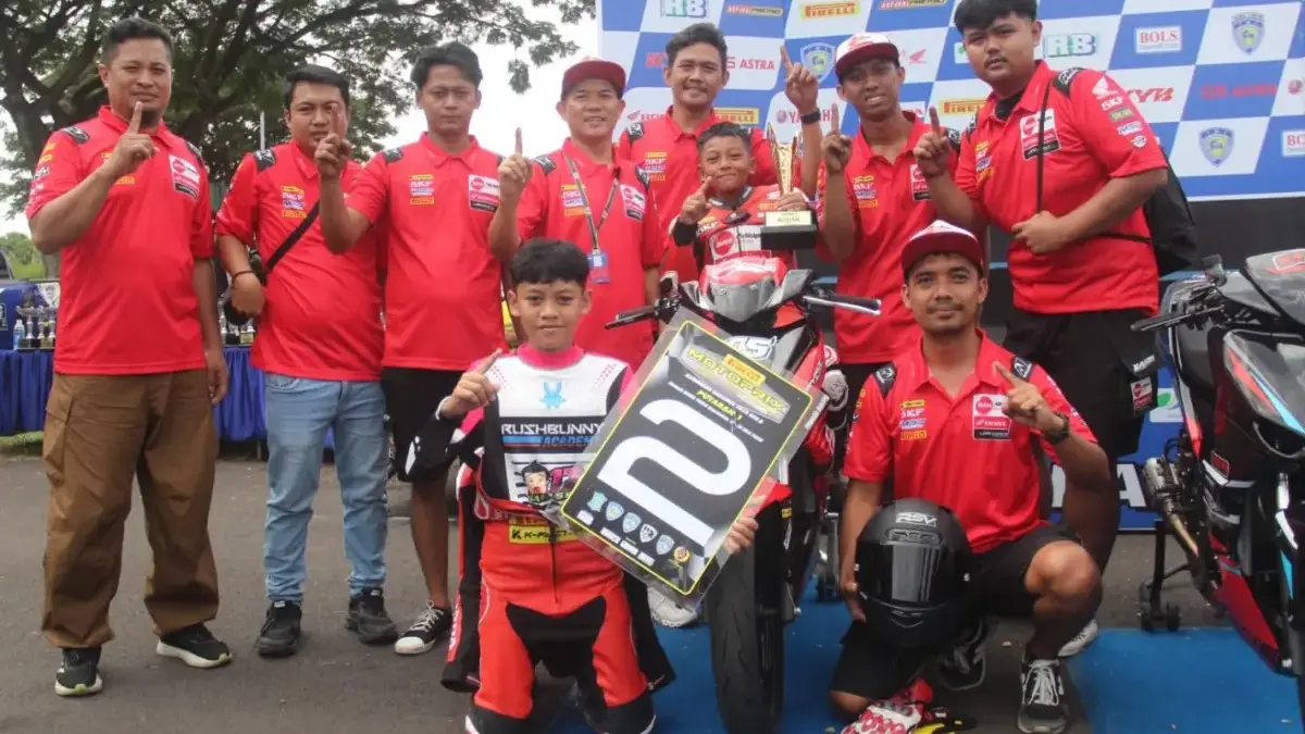 Ilustrasi pebalap muda Agam Abdillah dari tim Honda Daya Jayadi Racing Team