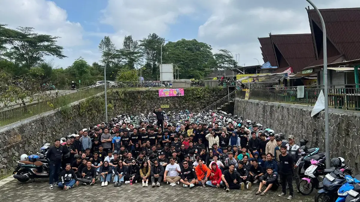 keseruan acara Scoopy Velocreativity yang digelar di Puncak, Bogor pada Sabtu (6/7)