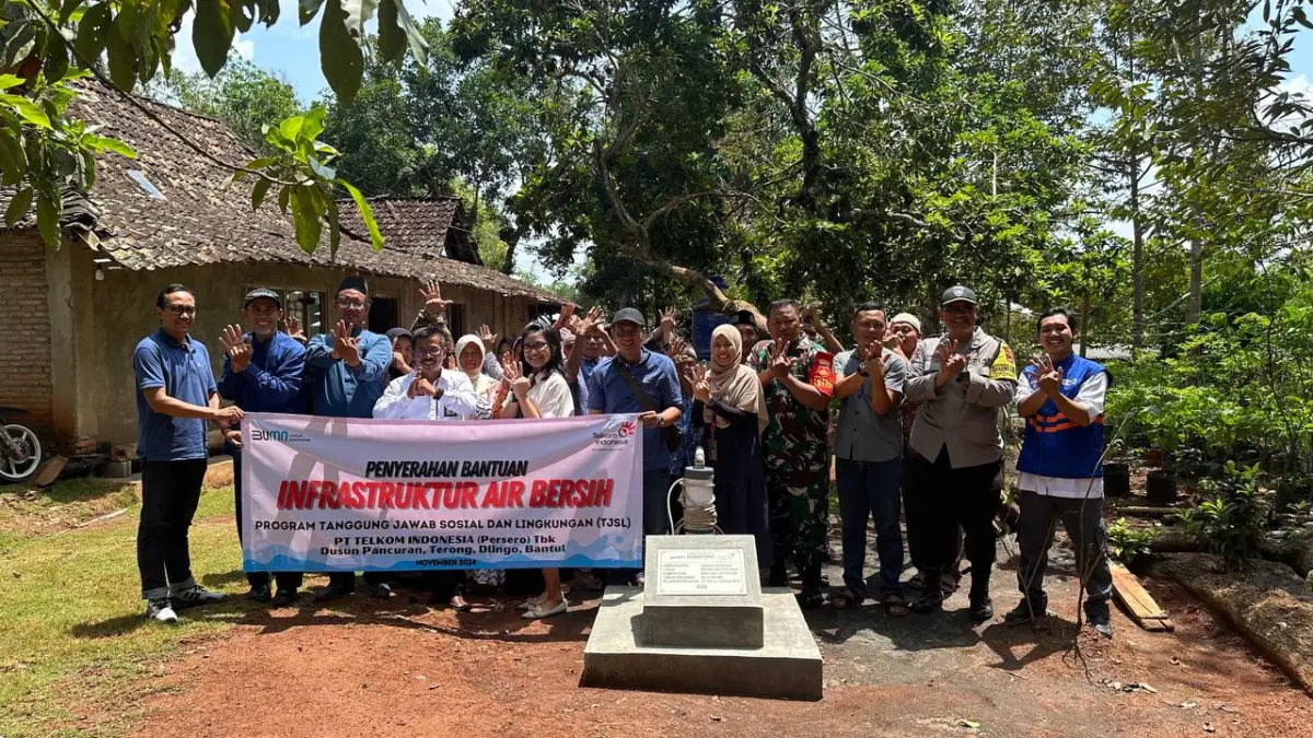 Aksi Sosial, Telkom Bangun 51 Sarana Air Bersih dan Sanitasi Layak di Lima Kota/Kabupaten