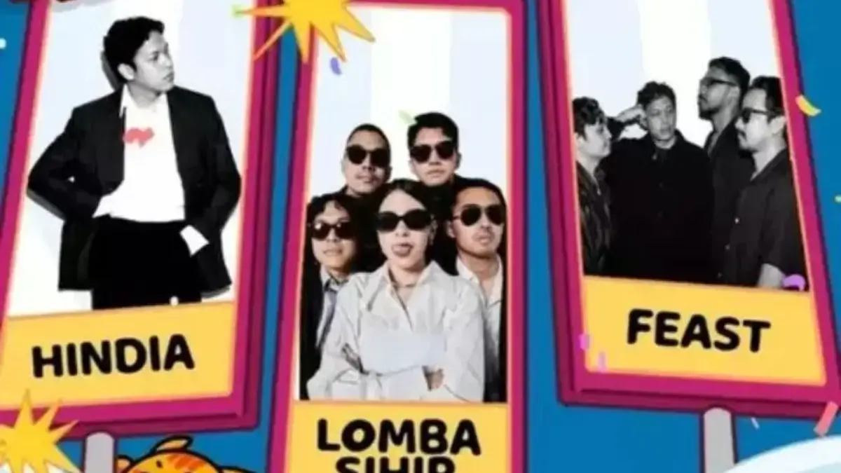 Poster Hindia yang tampil di acara musik