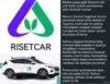 Pengumuman aplikasi Risetcar yang meminta biaya tambahan untuk verifikasi validitas akun membernya.