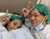 Potret DJ Bravy menemani Erika Carlina yang telah menjalani proses lahiran