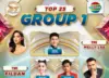 Tangkapan layar poster D Academy 7 top 25 grup 1