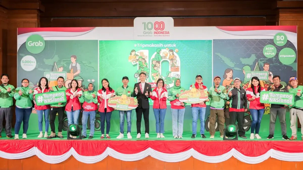 Grab Pecahkan Rekor Dunia Melalui MURI dengan Lebih Dari 5.000 Mitra Pengemudi Menghias Tumpeng di 80 Kota