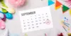 Ilustrasi kalender bulan September