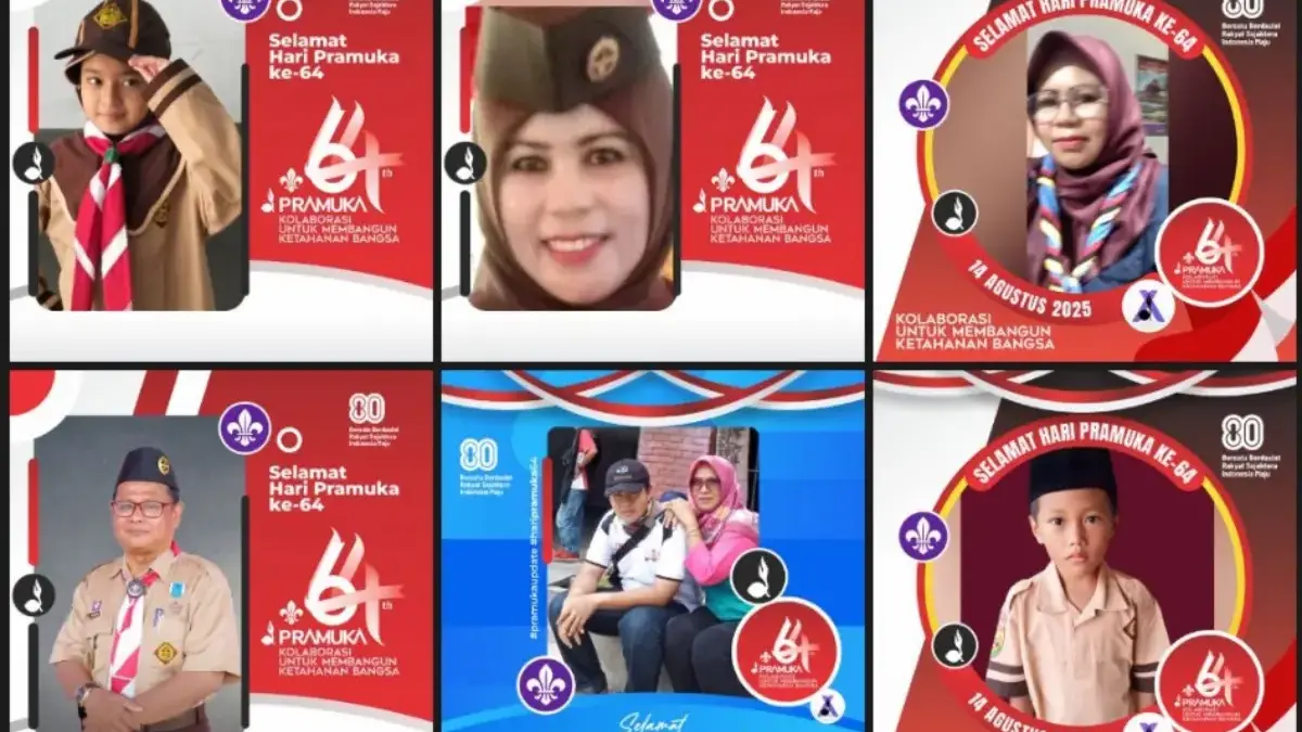 Link Twibbon Hari Pramuka ke 64 Tahun 2025.