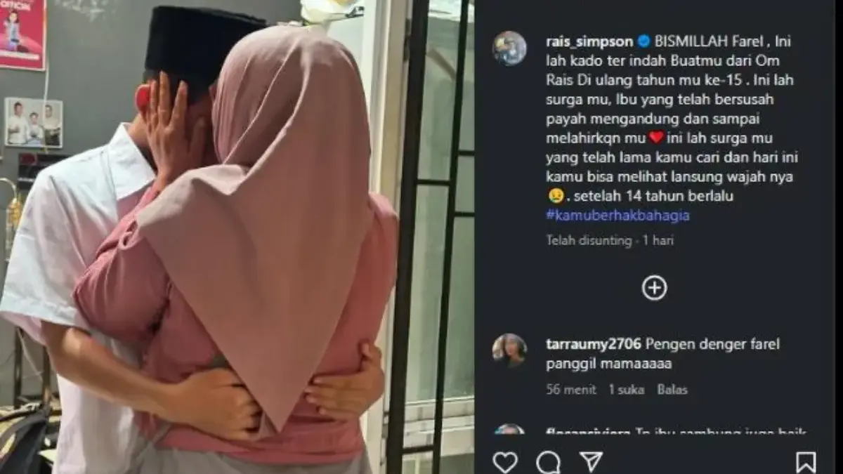 Farel prayoga bertemu sang ibu