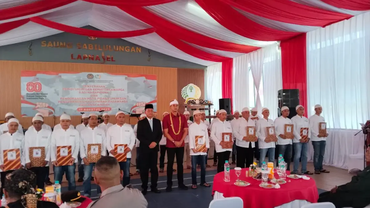 1.942 Narapidana Terima Remisi HUT RI ke-80 di Lapas Narkotika Bandung