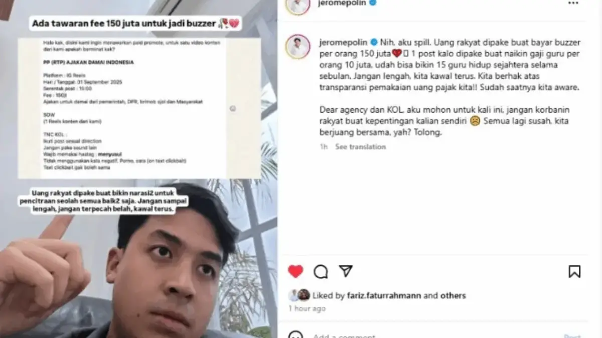 Jerome Polin Bongkar Tawaran Jadi Buzzer Politik Rp150 Juta, Netizen: Salut Integritasnya!