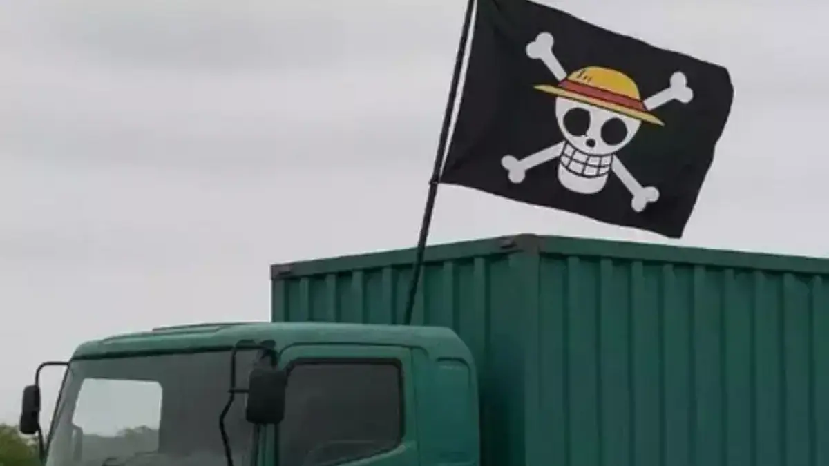 Tangkapan layar bendera one piece
