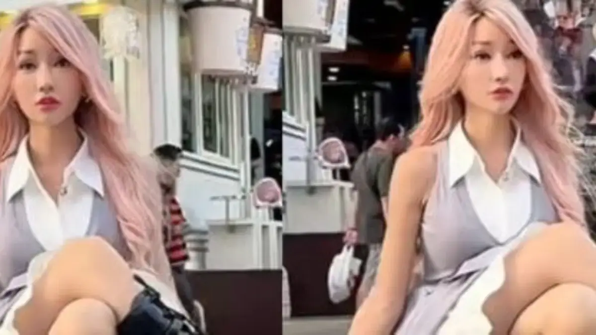 Kolase tangkapan layar TikTok Lucinta Luna