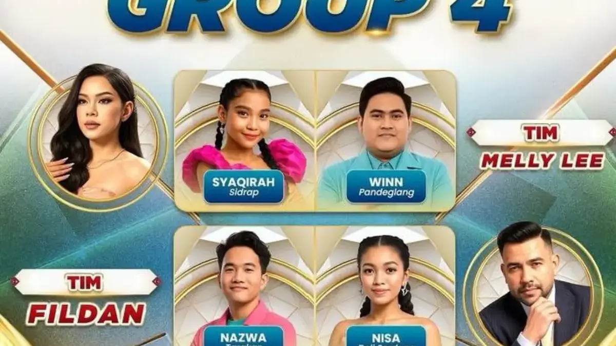 Tangkapan layar poster D Academy 7 grup 4
