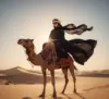 Ilustrasi foto Arabian look AI