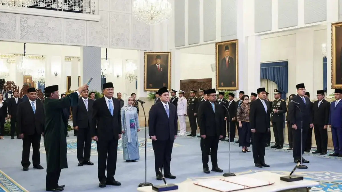 Presiden Prabowo Subianto melantik menteri baru
