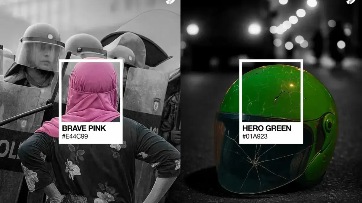 Cara edit foto brave pink hero green.