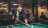 Ilustrasi edit foto main billiard dengan gemini AI