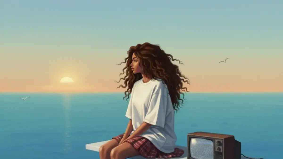 Ilustrasi edit foto ala cover album SZA