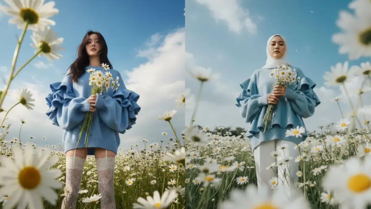 Cara Edit dan Prompt Foto AI Pemotretan di Taman Bunga