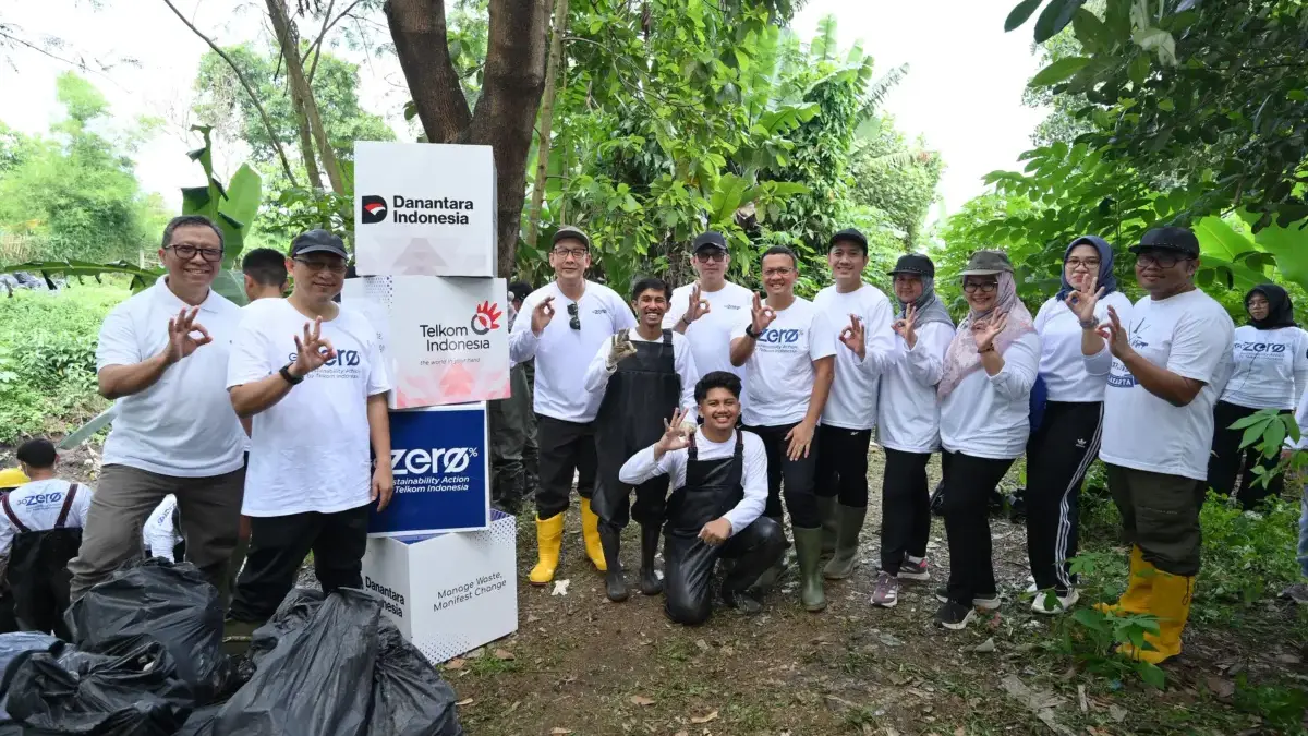 Telkom Dukung Pengelolaan Sampah Desa Cijaura Bandung lewat Program GoZero%