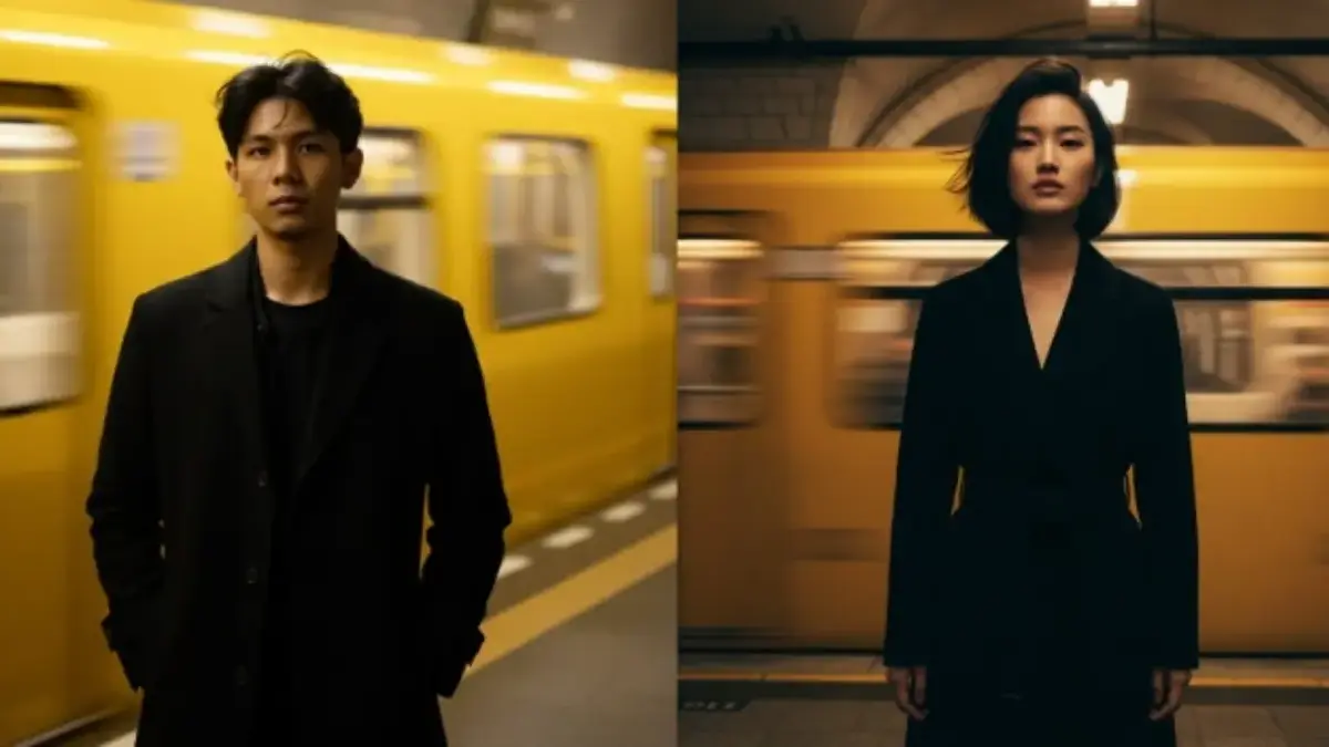 Ilustrasi tren edit foto kereta bawah tanah dengan Gemini AI