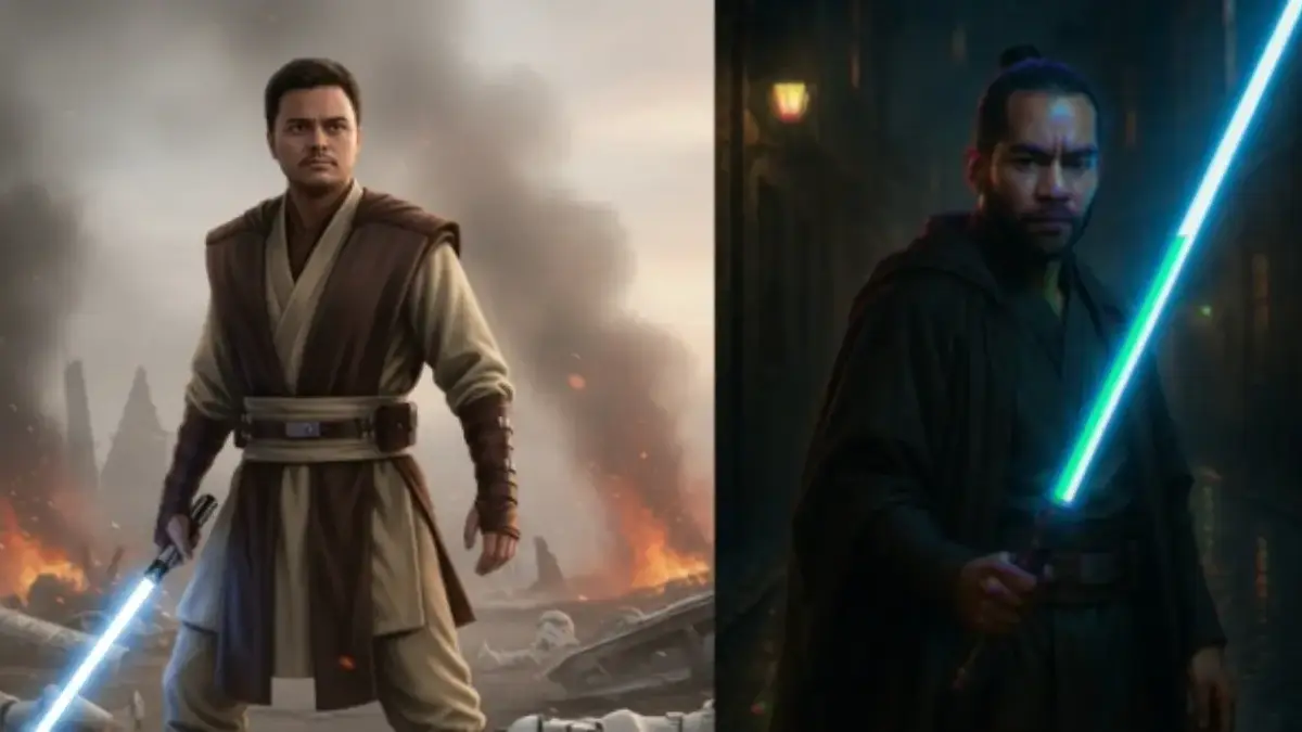 Ilustrasi edit foto Star Wars dengan Gemini AI