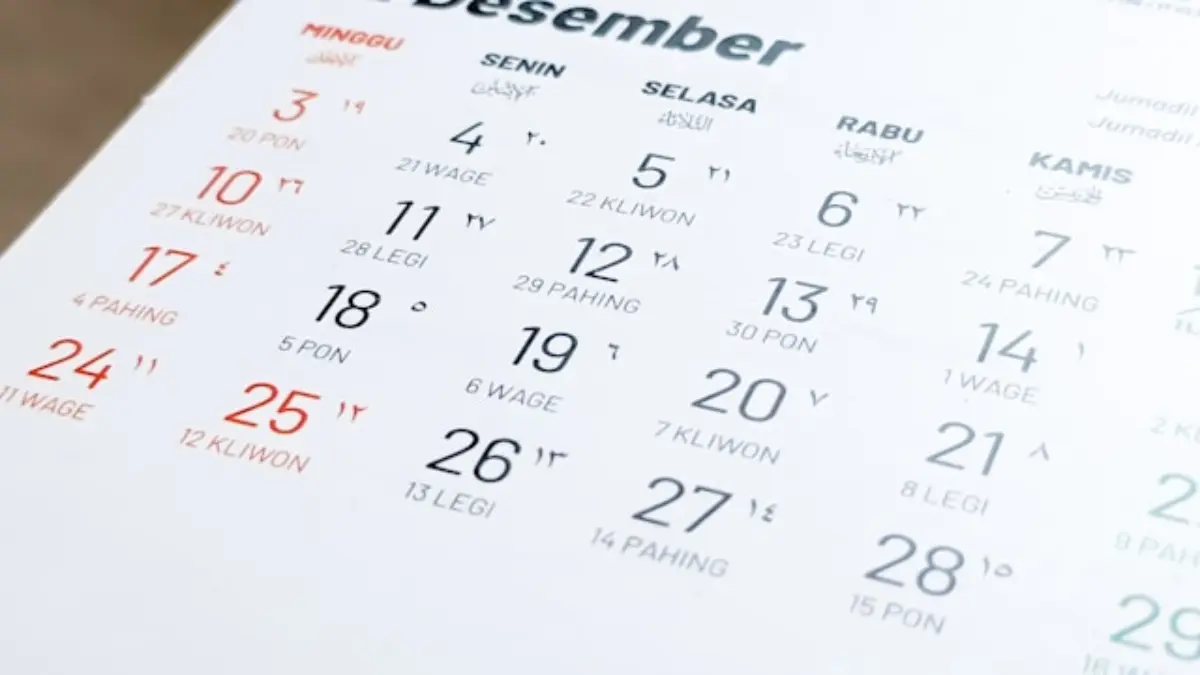 Ilustrasi tanggal merah kalender