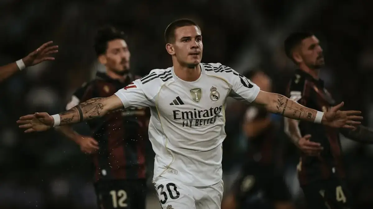 Franco Mastantuono Bahagia Cetak Gol Perdana untuk Real Madrid di Liga Spanyol