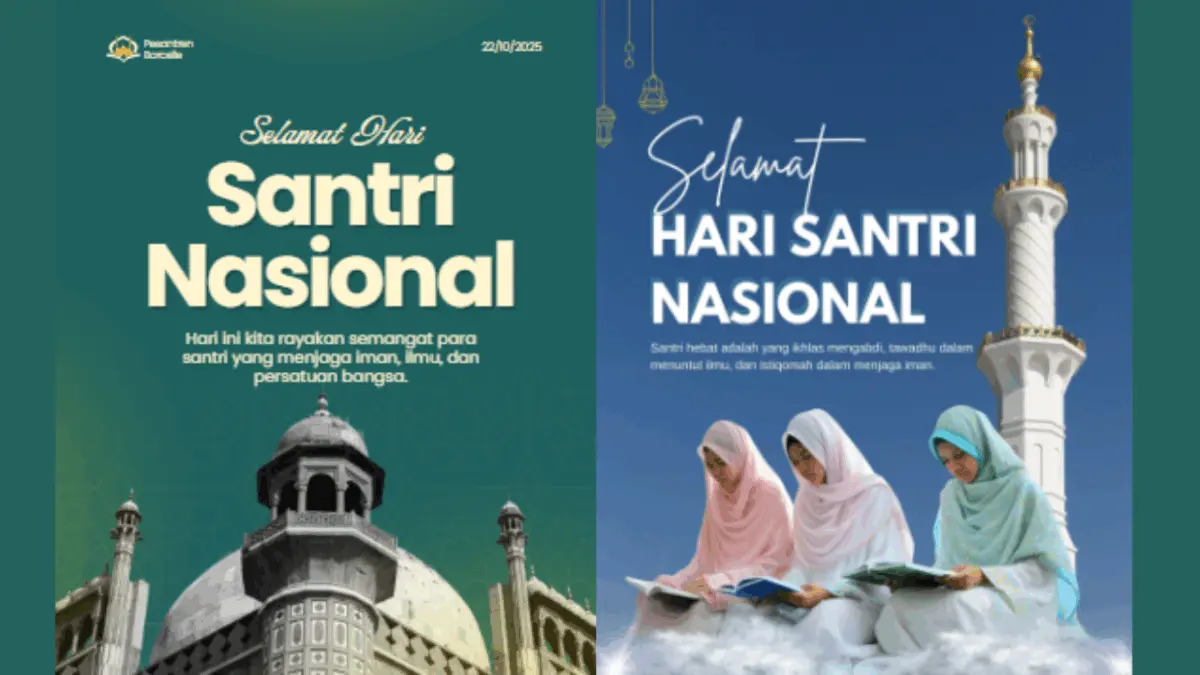 25 poster Hari Santri Nasional 2025 kualitas HD, cocok banget dijadikan status WhatsApp
