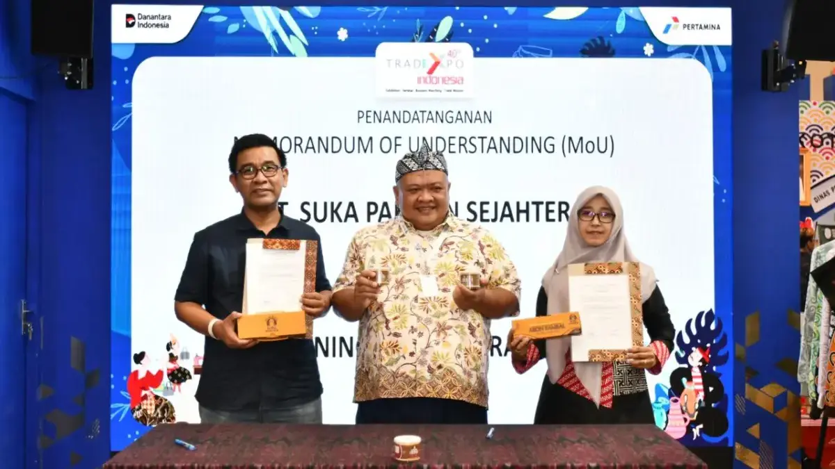 : Owners Java Criollo bersama Buyers Baby Widodo melakukan penandatanganan MoU saat acara Trade Expo Indonesia