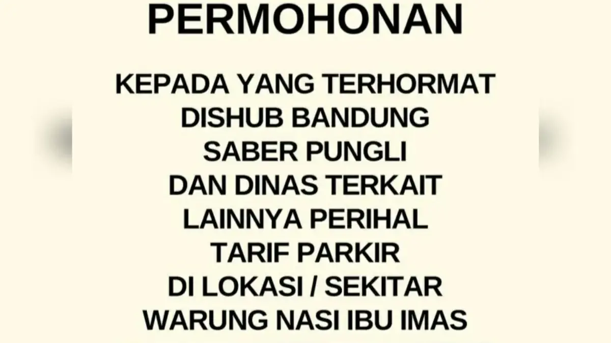 Pihak Warung Nasi Ibu Imas Buka Suara terkait getok parkir