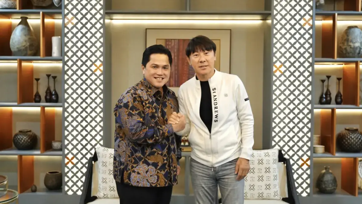 Erick Thohir dan Shin Tae Yong