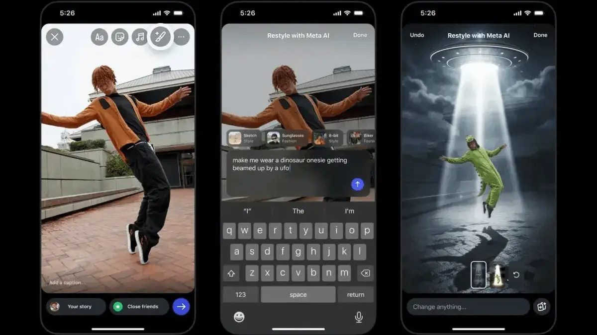 Edit Stories Makin Gampang! Begini Cara Kerja Fitur AI “Restyle” dari Meta
