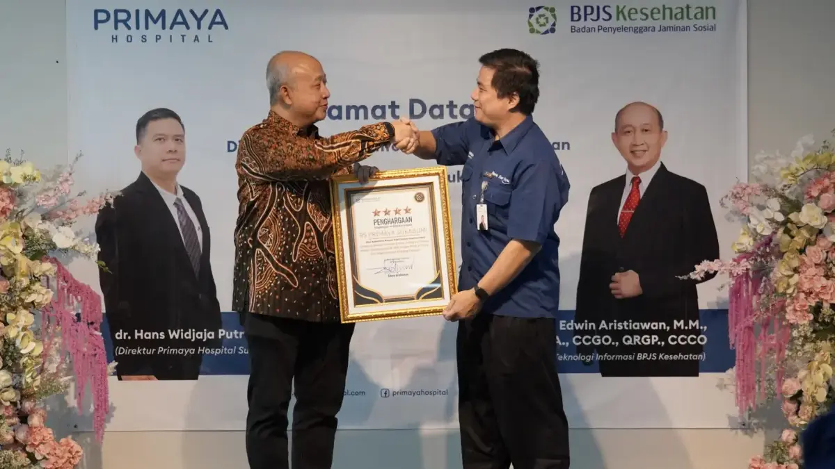Penyerahan Penghargaan Transformasi Digital Kepada RS Primaya Sukabumi