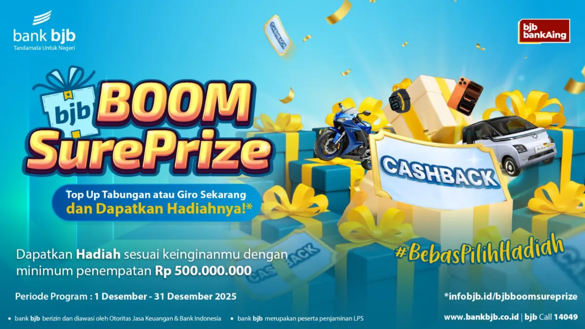 Program Promosi Akhir Tahun, bank bjb Hadirkan bjb Boom SurePrize untuk Nasabah Program Promosi Akhir Tahun, bank bjb Hadirkan bjb Boom SurePrize untuk Nasabah