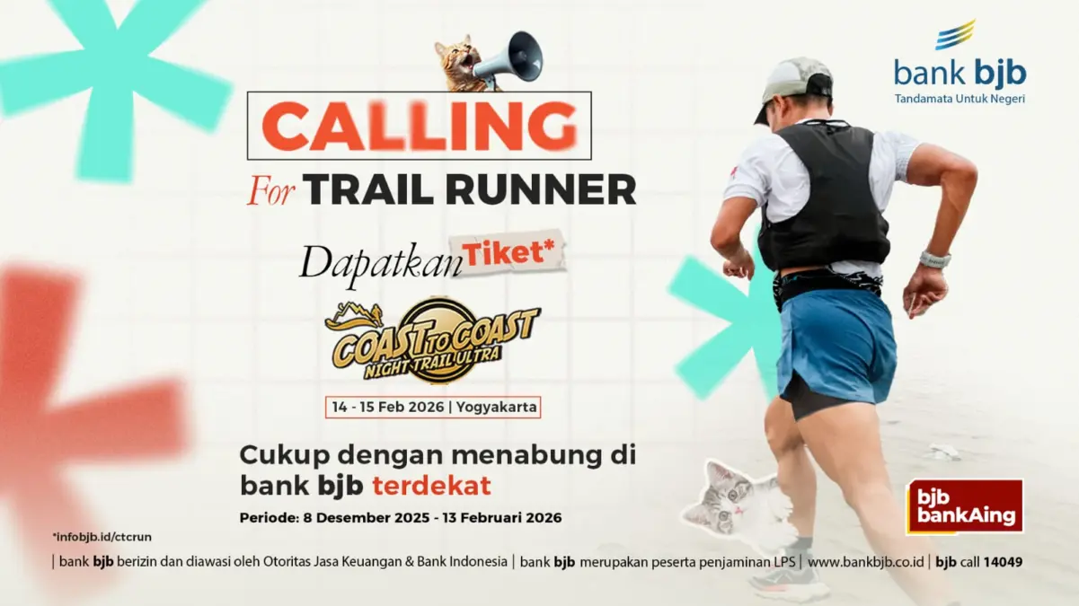 Cukup Menabung di bank bjb, Bisa Dapat Tiket Coast to Coast Night Trail Ultra