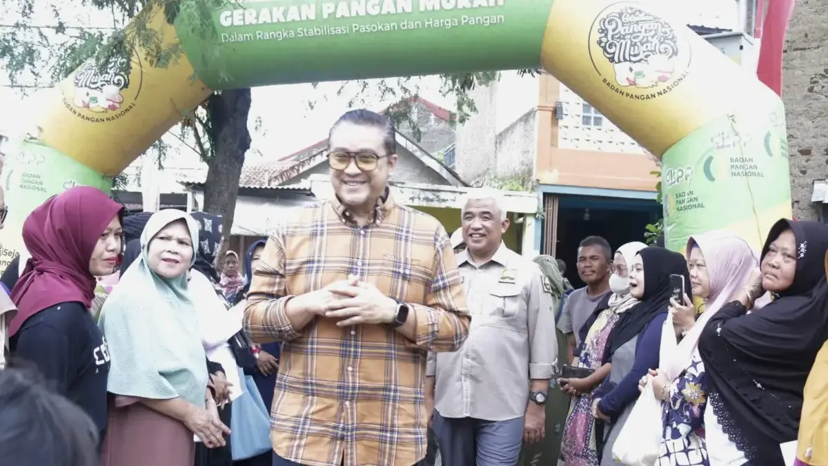 Gerakan Pasar Murah di Desa Malakasari Baleendah Padat, Masyarakat Rela Antri