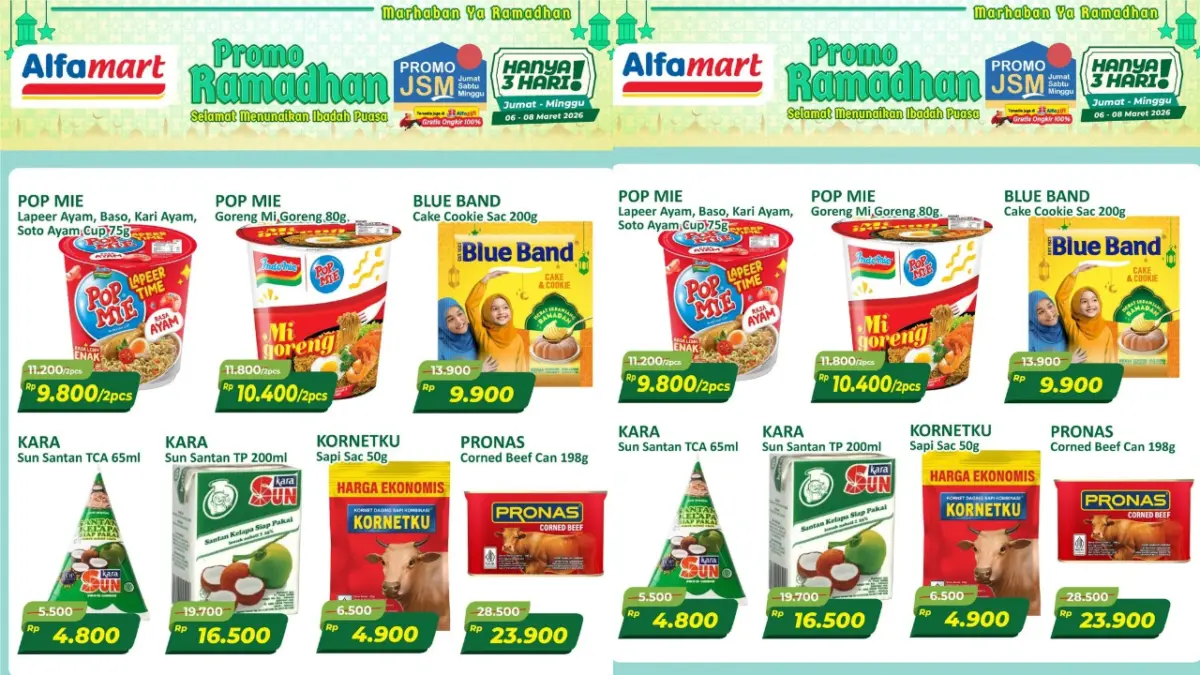 Daftar Promo Alfamart Bulan Ramadan Terbaru 6–8 Maret 2026, Banyak Produk Murah